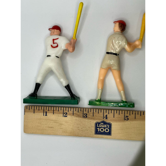 Baseball Vintage Cake Topper Figures Woman Man White Red Bat League of their Own - Picture 5 of 6